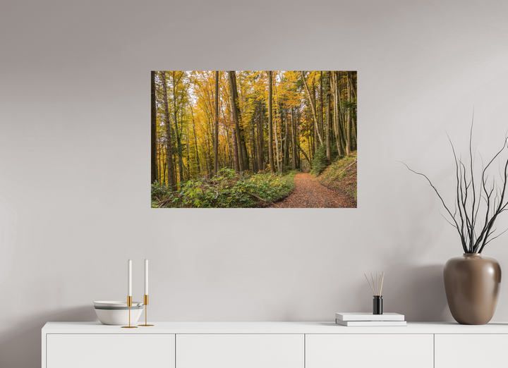 90 x 60 cm, Fine Art Baryta Print Autumn Pathway