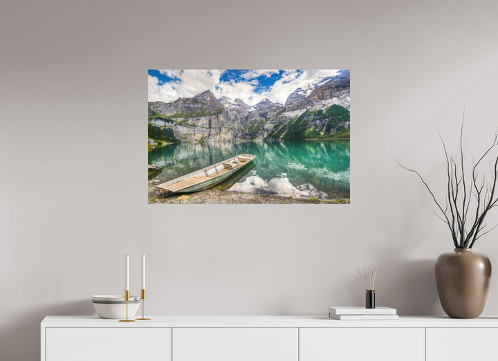 90 x 60 cm, Fuji Print Serenity at Lake Oeschinen