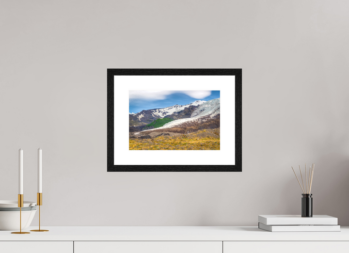 30 x 20 cm, Wood Framed Baryta Print with Passe-Partout Four Seasons Glacier