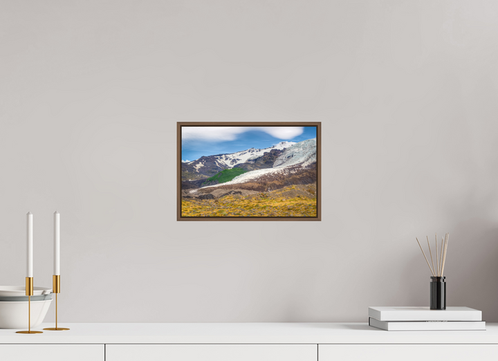 30 x 20 cm, Wood Floater-Framed Fuji Print on Alu-Dibond Four Seasons Glacier