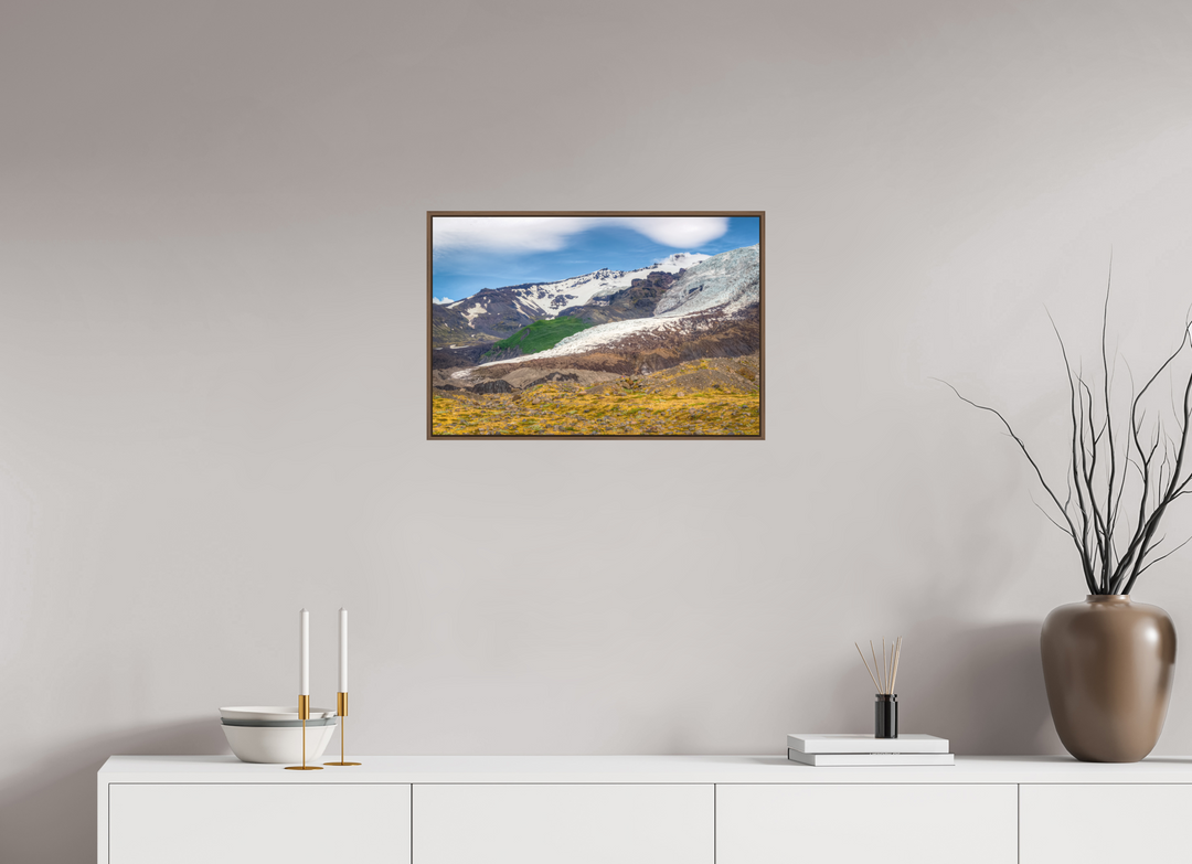 60 x 40 cm, Wood Floater-Framed Fuji Print on Alu-Dibond Four Seasons Glacier