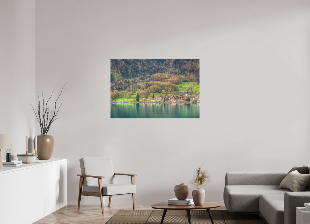120 x 80 cm, Fine Art Baryta Print Spring by Lake Brienz