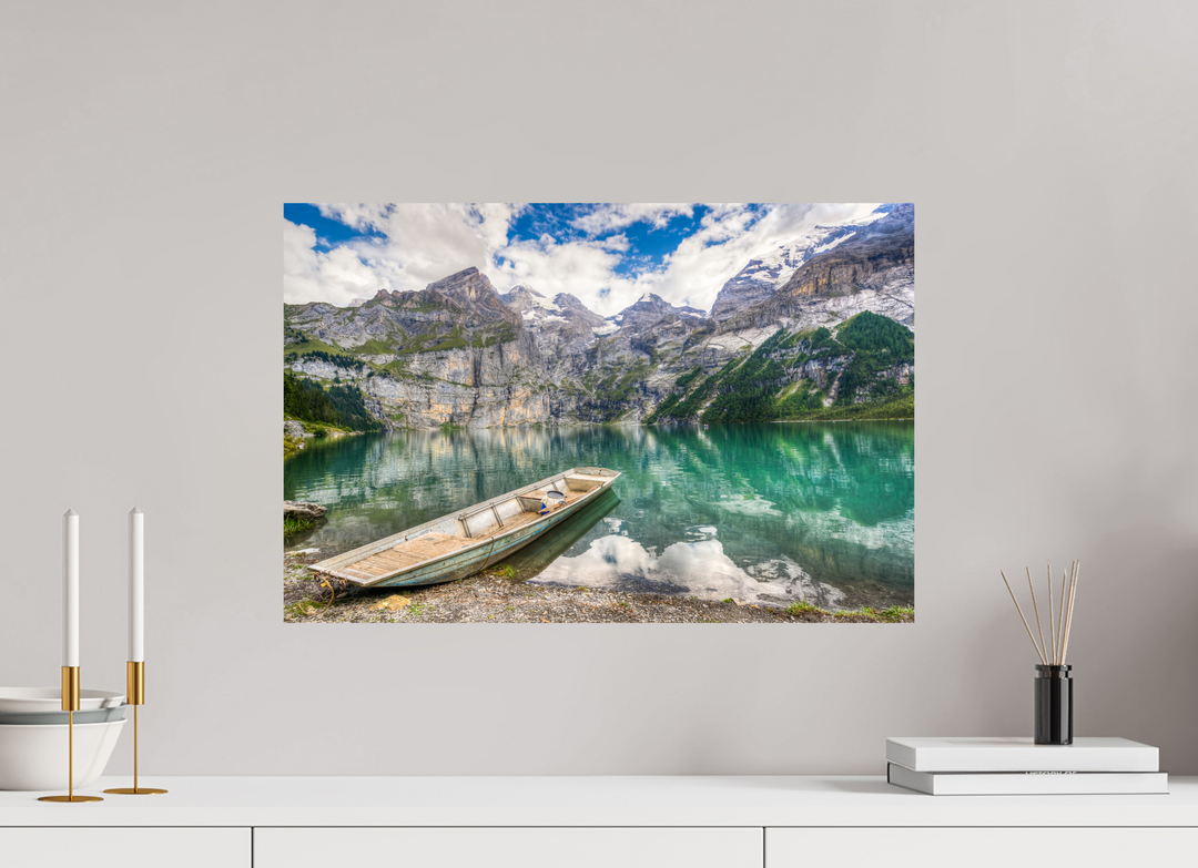 60 x 40 cm, Fine Art Baryta Print Serenity at Lake Oeschinen