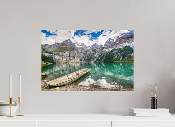 60 x 40 cm, Fine Art Baryta Print Serenity at Lake Oeschinen