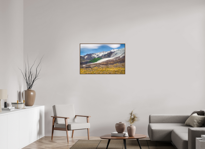 90 x 60 cm, Wood Floater-Framed Fuji Print on Alu-Dibond Four Seasons Glacier